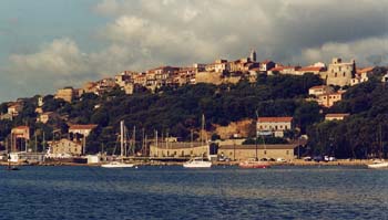 The pretty town of Porto Vecchio on the hill