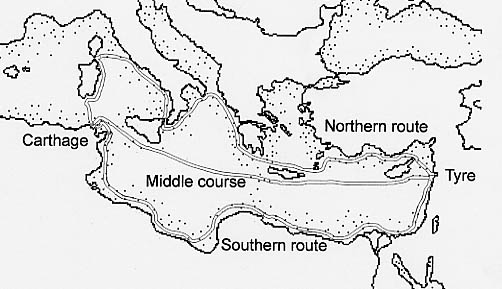 Le tre rotte dei Fenici