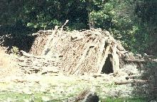 A Sardinian lean-to shepherd's hut